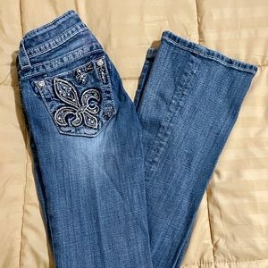 Size 24 Bootcut Miss Me Jeans inseam 32 in.